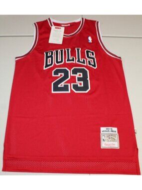 NBA 1997-98 Chicago Bulls Michael Jordan #23 Jersey XL Red Mitchell & Ness NWT